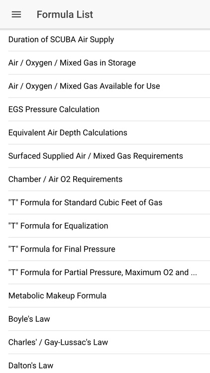 US Navy Dive Manual/Calculator
