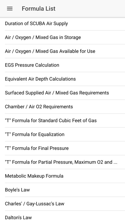 US Navy Dive Manual/Calculator