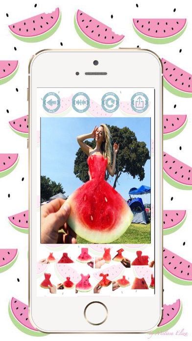 Watermelon Dress insta challenge stickers screenshot 4