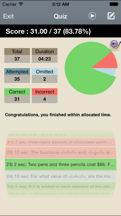 Practice Test for ACT® (Math) screenshot-3