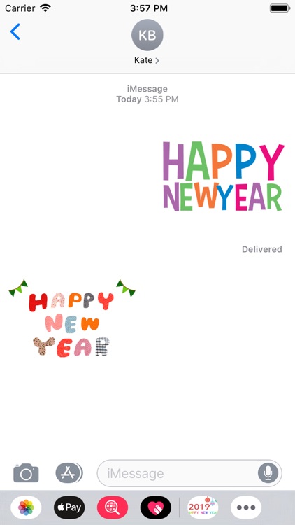 wish New Year stickers 2019