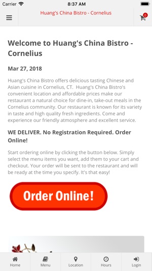 Huang's China Bistro Cornelius(圖1)-速報App