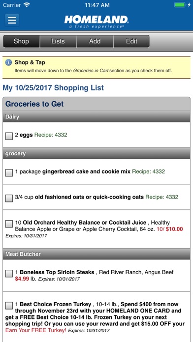 Homeland Supermarkets screenshot 3