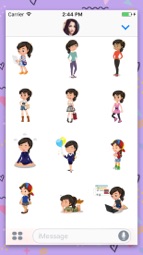 Girl Swag Animated Stickers Captura de tela 3