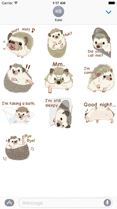 Shy And Cute Hedgehogs Sticker screenshot 3