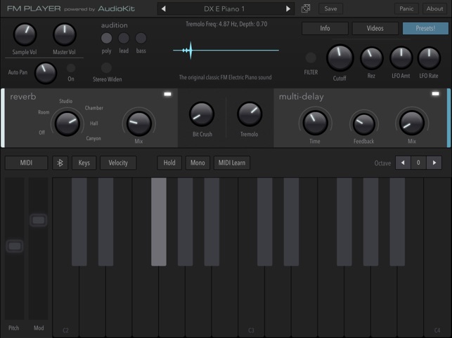 AudioKit FM Player DX Synth/EP(圖4)-速報App