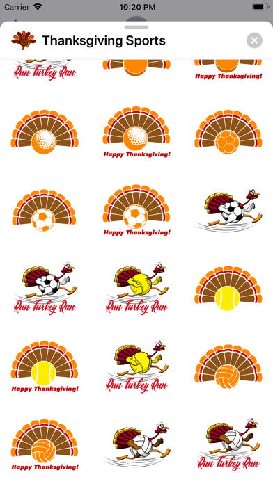 Thanksgiving Sports Stickers screenshot 3