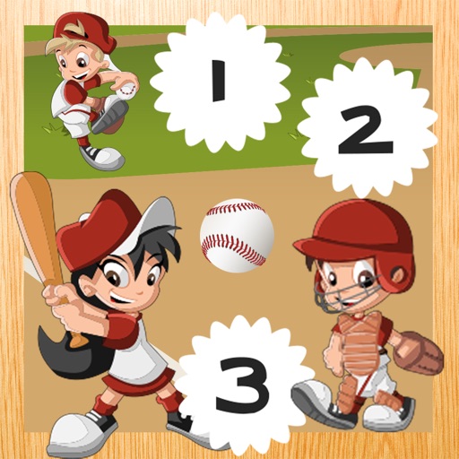 123 Count-ing Kids Game & Learn-ing Number-s with Baseball Stars Icon