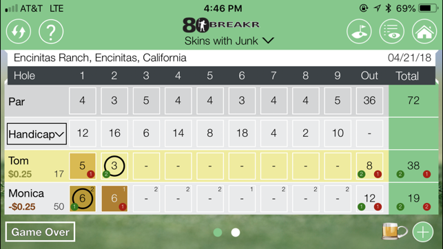 80BREAKR Golf Scorecard & GPS(圖4)-速報App