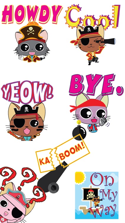 Pirate Kitties Stickers