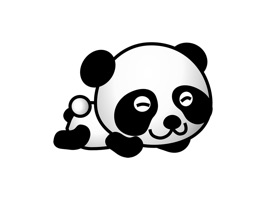 It is a sticker of cute, black-and-white animals that are attached to funny messages