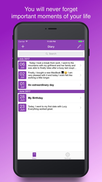 Simple Daily Diary