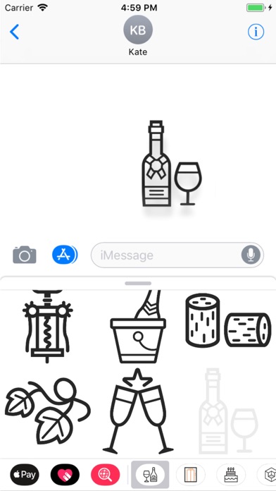 Minimal Wine Stickers screenshot 4