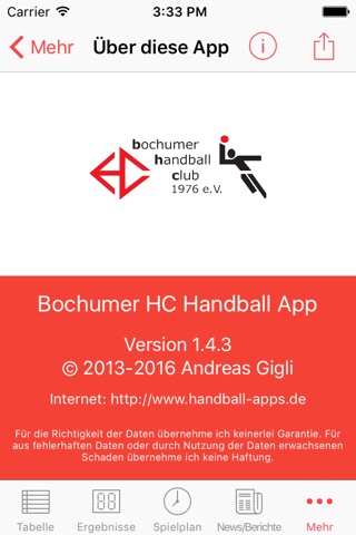 bochumer handball club 1976 eV screenshot 4