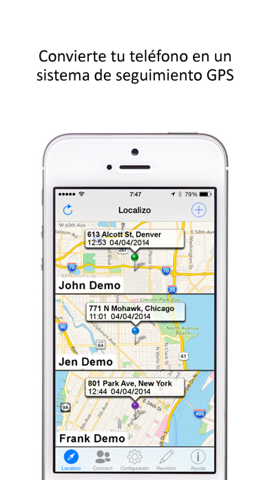 Seguidor de Móviles GPS iPhone Capturas de pantalla