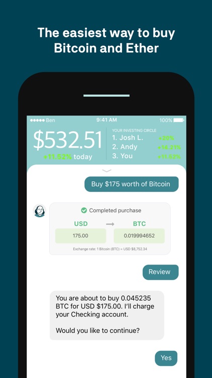 Buy Bitcoin & Ether with Ben screenshot-0