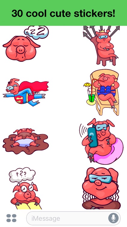 Pig - Cute stickers screenshot-4