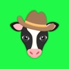 Black White Cow Emoji