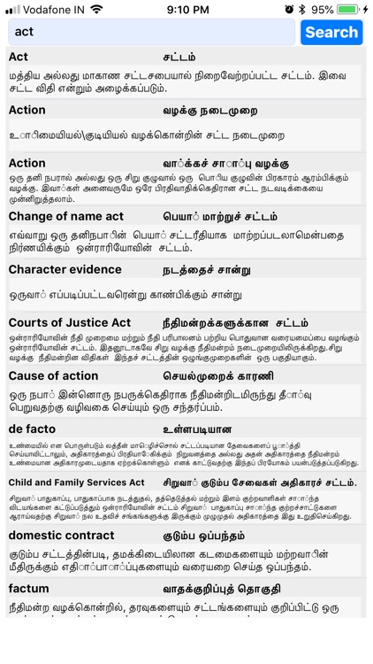 English-Tamil Legal Dictionary