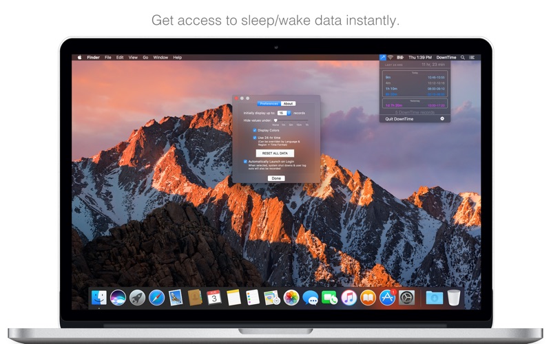 DownTime - MenuBar Sleep/Wake Tracker thumbnail 1