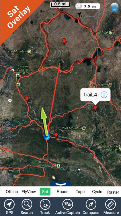 Lassen Volcanic National Park - GPS Map Navigator