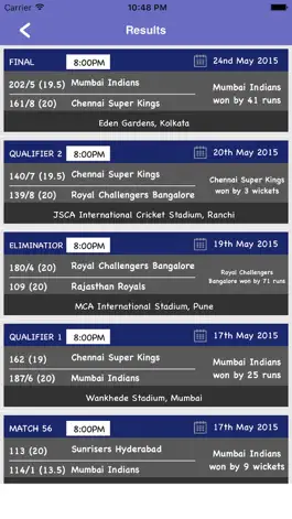 Game screenshot Schedule T20 IPL 2018 hack