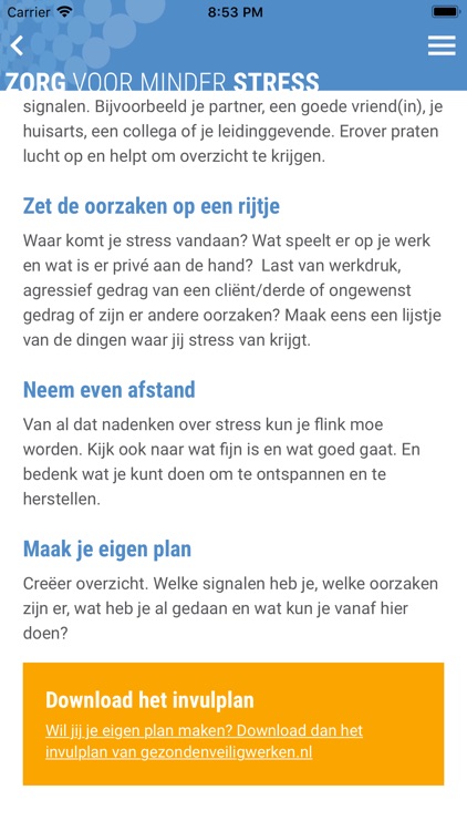 O & O Zorg voor minder stress