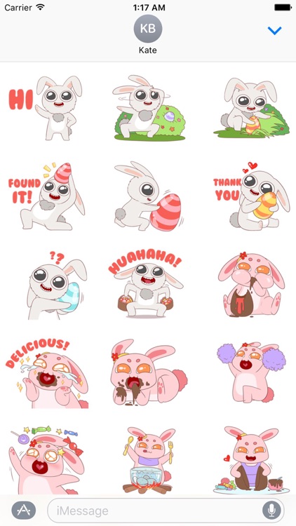 Cute Bunnies In Easter Sticker