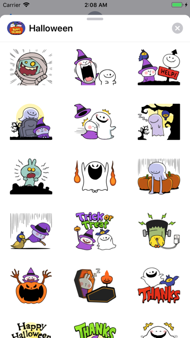 Halloween Boo Emojis Sticker screenshot 3