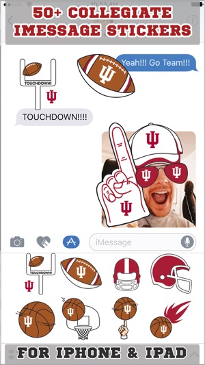 Indiana Hoosiers Stickers PLUS for iMessage(圖1)-速報App