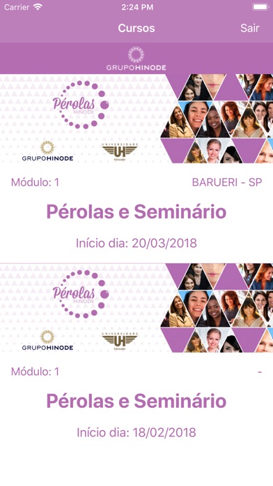 Pérolas Check-in Grupo Hinode screenshot 2