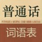 普通话水平测试（等级考试）用普通话词语表,表一根据国家对外汉语教学办公室和汉语水平考试部刊布的《汉语水平词汇与汉字等级大纲》中部分词语编制，共8455条。表二选取了中国社会科学院语言研究所词典编辑室编的《现代汉语词典》中部分常用词语，共15496条。普通话水平测试（等级考试）用必读轻声词语表共545条、儿化词语表共189条。都有拼音注释及播音员朗读。教你练就一口标准的普通话！