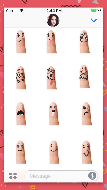 Finger Smiley Animated Sticker