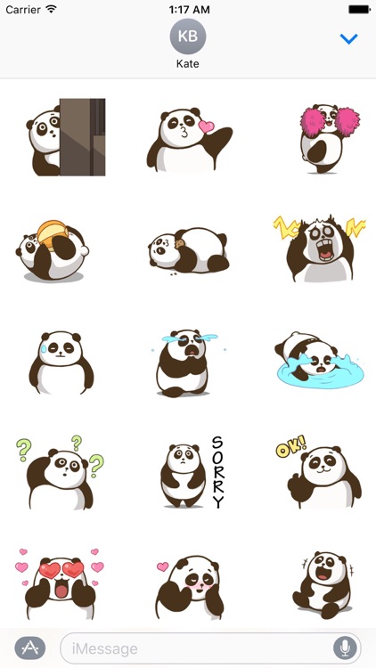 Animated Chubby Panda Sticker