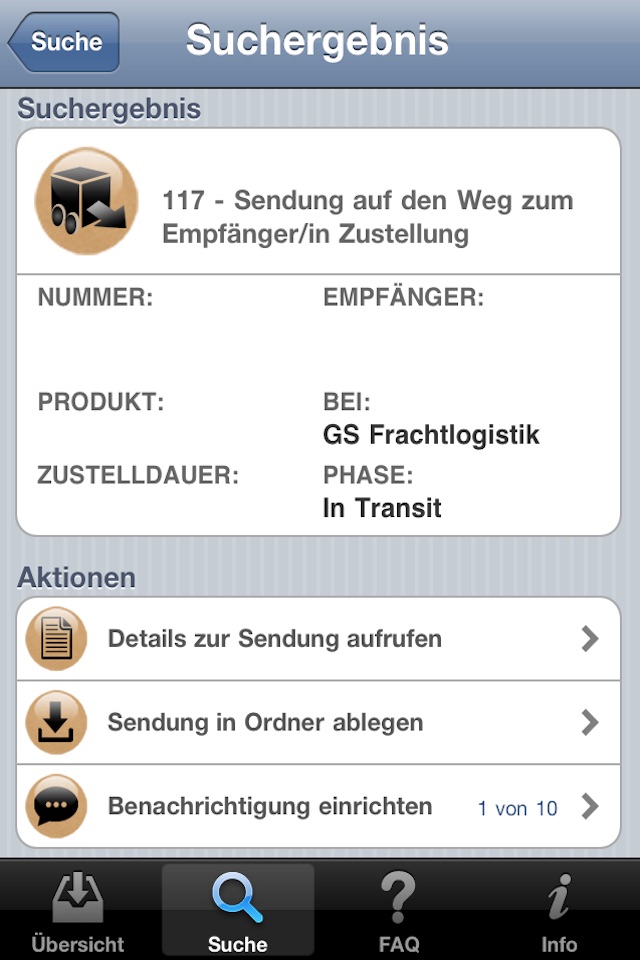 GS Track Sendungsverfolgung screenshot 2