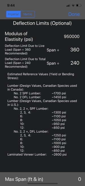 Beam & Joist Span Calculator(圖3)-速報App