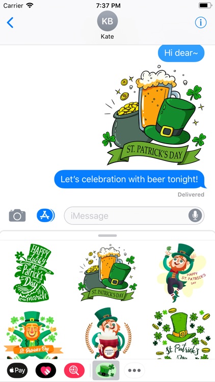 Hi St. Patrick's Day Stickers