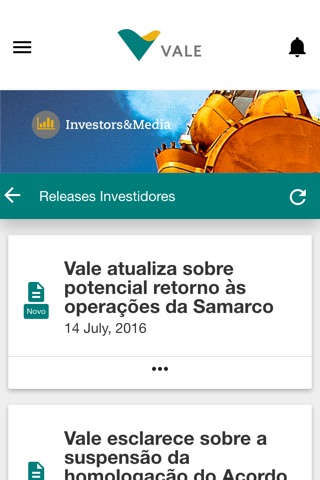 Vale Investor&Media– Português screenshot 2