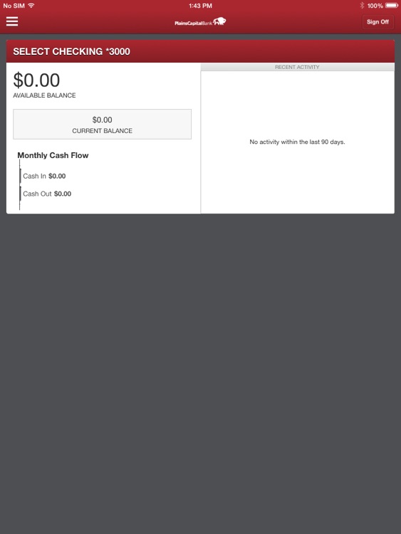 PlainsCapital Mobile Banking for iPad