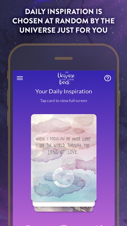 The Universe Has Your Back