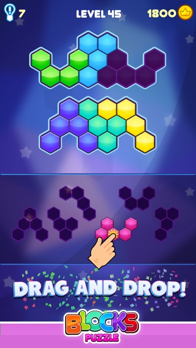 Blocks Puzzle - Hexagon Game screenshot 2
