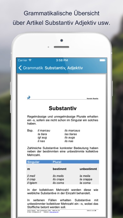 Wörterbuch Sursilvan screenshot 4