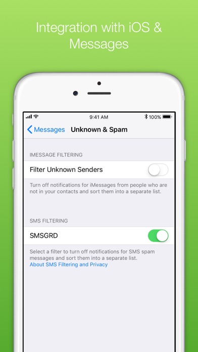 SMSGRD: SMS filter & blocker screenshot 4