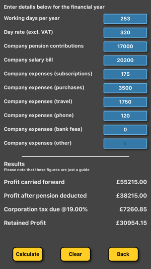 Contractor Corporation Tax