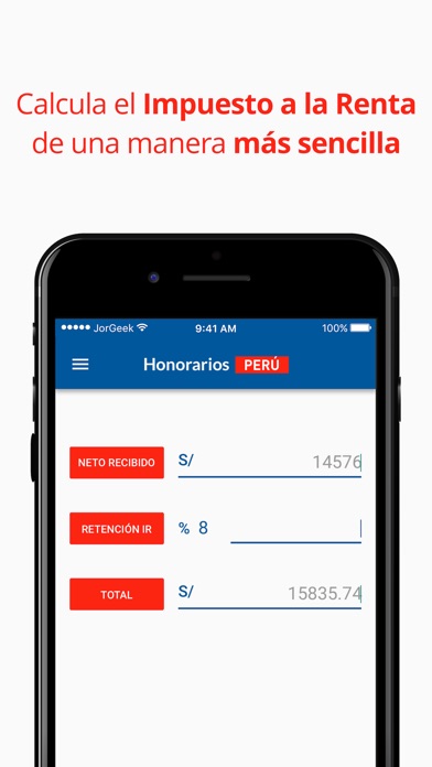 Honorarios Perú screenshot 2