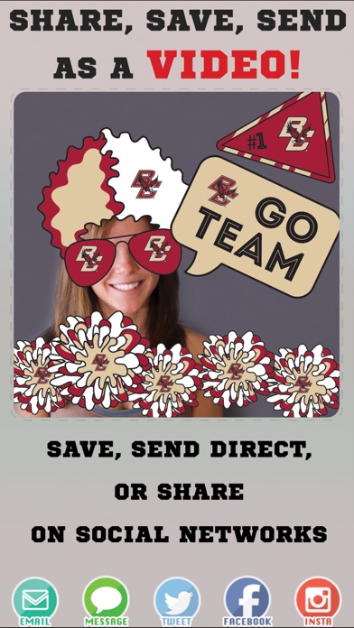 Boston College Eagles Animated Selfie Stickers screenshot 3
