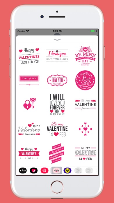 Valentines Day stickers emoji screenshot 3