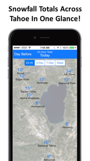 Tahoe Snow Map & Webcams