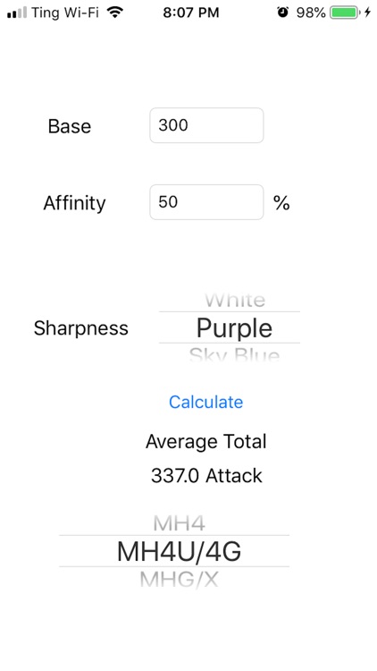 Basic Damage Calculator for MH