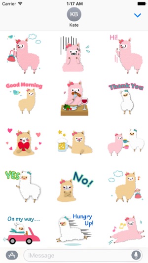 Lovely Alpaca Emoji Sticker(圖1)-速報App